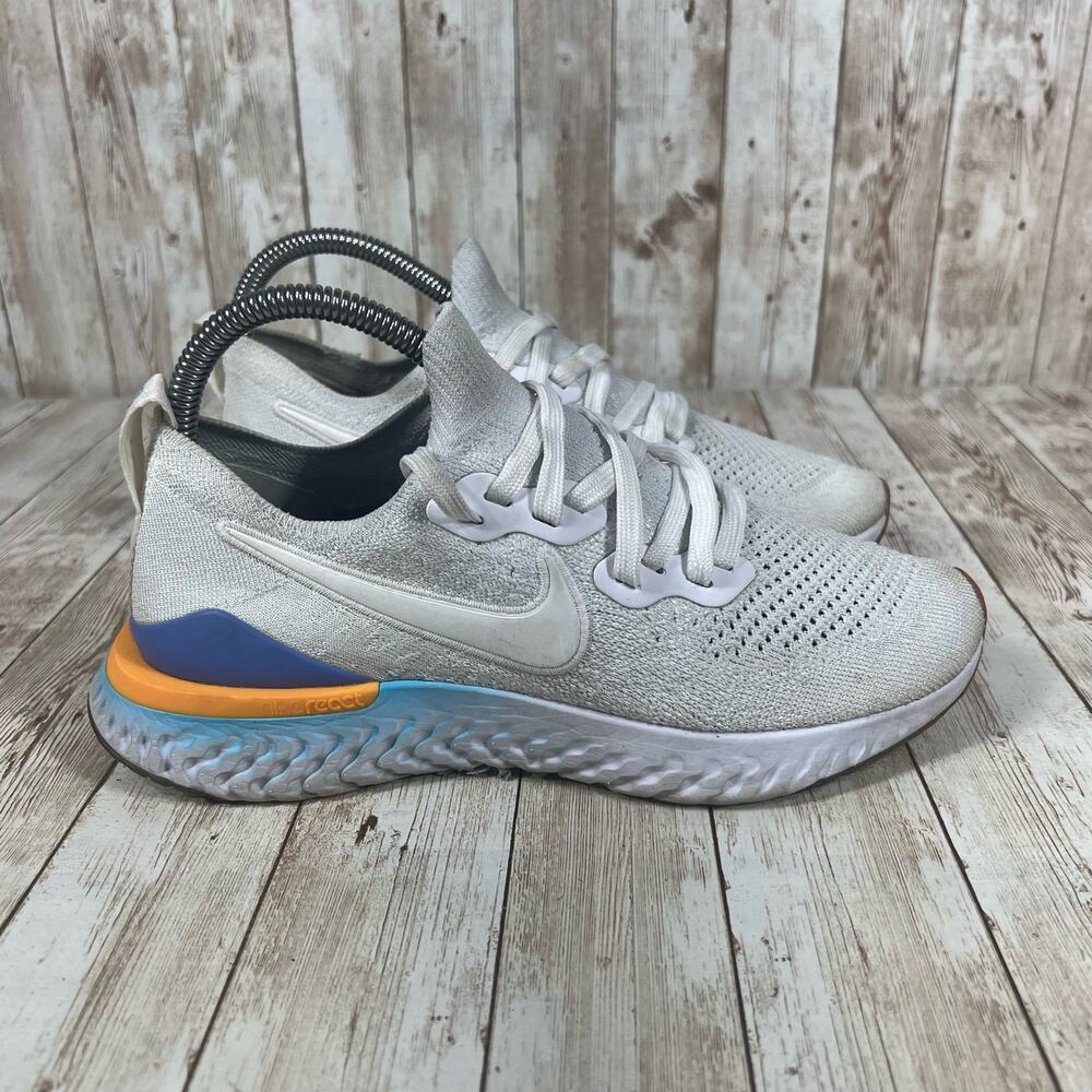 Nike White and Orange Athletic Shoes